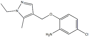 Benzenamine,  5-chloro-2-[(1-ethyl-5-methyl-1H-pyrazol-4-yl)methoxy]- Struktur