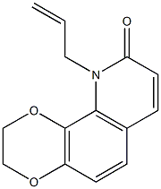 1,4-Dioxino[2,3-h]quinolin-9(10H)-one,  2,3-dihydro-10-(2-propen-1-yl)- Struktur