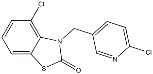 4-CHLORO-3-((6-CHLOROPYRIDIN-3-YL)METHYL)BENZO[D]THIAZOL-2(3H)-ONE Struktur