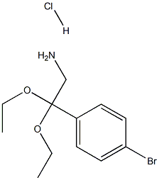 2-(4-Bromo-phenyl)-2,2-diethoxy-ethylamine  hydrochloride Struktur