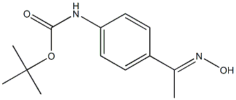 [4-(1-Hydroxyimino-ethyl)-phenyl]-carbamic acid tert-butyl ester Struktur