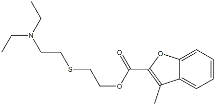 2-{[2-(diethylamino)ethyl]sulfanyl}ethyl 3-methyl-1-benzofuran-2-carboxylate Struktur