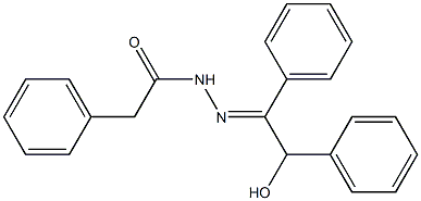 N'-(2-hydroxy-1,2-diphenylethylidene)-2-phenylacetohydrazide Struktur