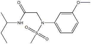 N-(sec-butyl)-2-[3-methoxy(methylsulfonyl)anilino]acetamide Struktur