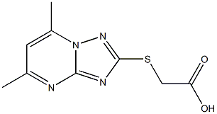 [(5,7-dimethyl[1,2,4]triazolo[1,5-a]pyrimidin-2-yl)sulfanyl]acetic acid Struktur