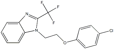 4-chlorophenyl 2-[2-(trifluoromethyl)-1H-benzimidazol-1-yl]ethyl ether Struktur