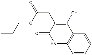 propyl (4-hydroxy-2-oxo-1,2-dihydro-3-quinolinyl)acetate Struktur