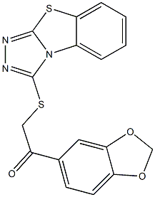 1-(1,3-benzodioxol-5-yl)-2-([1,2,4]triazolo[3,4-b][1,3]benzothiazol-3-ylsulfanyl)ethanone Struktur