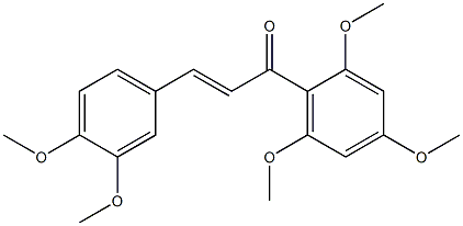 3-(3,4-dimethoxyphenyl)-1-(2,4,6-trimethoxyphenyl)-2-propen-1-one Struktur