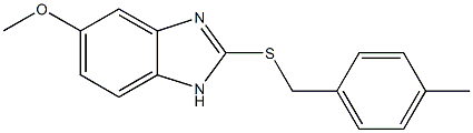 5-methoxy-2-[(4-methylbenzyl)sulfanyl]-1H-benzimidazole Struktur