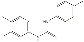 N-(3-fluoro-4-methylphenyl)-N'-(4-methylphenyl)urea Struktur