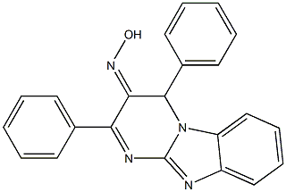 2,4-diphenylpyrimido[1,2-a]benzimidazol-3(4H)-one oxime Struktur