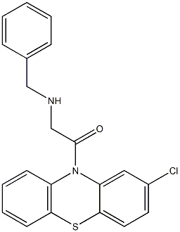 N-benzyl-2-(2-chloro-10H-phenothiazin-10-yl)-2-oxoethanamine Struktur