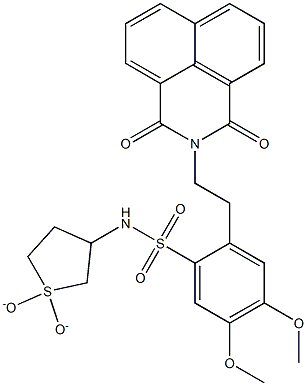 N-(1,1-dioxidotetrahydro-3-thienyl)-2-[2-(1,3-dioxo-1H-benzo[de]isoquinolin-2(3H)-yl)ethyl]-4,5-dimethoxybenzenesulfonamide Struktur