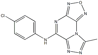 N-(4-chlorophenyl)-8-methyl[1,2,5]oxadiazolo[3,4-e][1,2,4]triazolo[4,3-a]pyrazin-5-amine Struktur