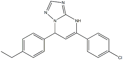 5-(4-chlorophenyl)-7-(4-ethylphenyl)-4,7-dihydro[1,2,4]triazolo[1,5-a]pyrimidine Struktur