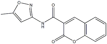 N-(5-methyl-3-isoxazolyl)-2-oxo-2H-chromene-3-carboxamide Struktur