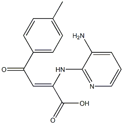 2-[(3-amino-2-pyridinyl)amino]-4-(4-methylphenyl)-4-oxo-2-butenoic acid Struktur