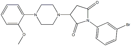 1-(3-bromophenyl)-3-[4-(2-methoxyphenyl)-1-piperazinyl]-2,5-pyrrolidinedione Struktur