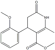 methyl 4-(2-methoxyphenyl)-2-methyl-6-oxo-1,4,5,6-tetrahydro-3-pyridinecarboxylate Struktur