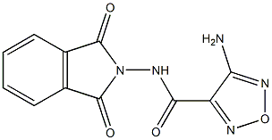 4-amino-N-(1,3-dioxo-1,3-dihydro-2H-isoindol-2-yl)-1,2,5-oxadiazole-3-carboxamide Struktur