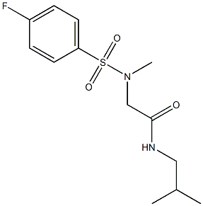 2-[[(4-fluorophenyl)sulfonyl](methyl)amino]-N-isobutylacetamide Struktur