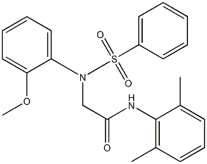 N-(2,6-dimethylphenyl)-2-[[2-(methyloxy)phenyl](phenylsulfonyl)amino]acetamide Struktur