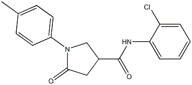 N-(2-chlorophenyl)-1-(4-methylphenyl)-5-oxo-3-pyrrolidinecarboxamide Struktur