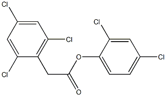 2,4-dichlorophenyl (2,4,6-trichlorophenyl)acetate Struktur