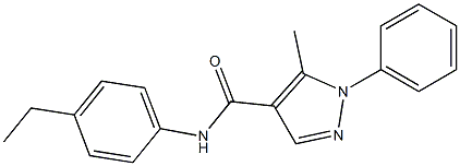 N-(4-ethylphenyl)-5-methyl-1-phenyl-1H-pyrazole-4-carboxamide Struktur