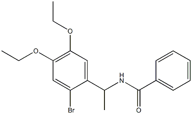 N-[1-(2-bromo-4,5-diethoxyphenyl)ethyl]benzamide Struktur