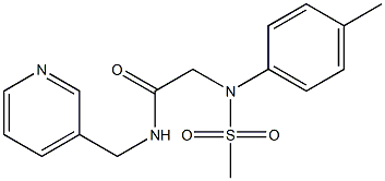 2-[4-methyl(methylsulfonyl)anilino]-N-(3-pyridinylmethyl)acetamide Struktur