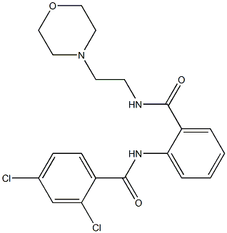 2,4-dichloro-N-[2-({[2-(4-morpholinyl)ethyl]amino}carbonyl)phenyl]benzamide Struktur