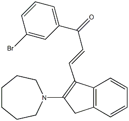 3-[2-(1-azepanyl)-1H-inden-3-yl]-1-(3-bromophenyl)-2-propen-1-one Struktur