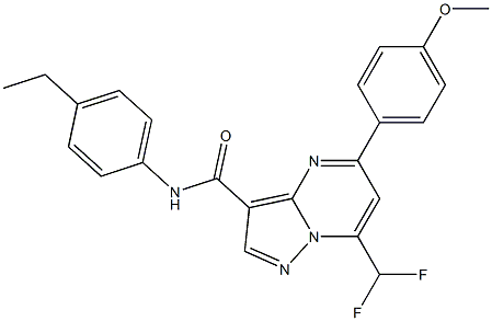 7-(difluoromethyl)-N-(4-ethylphenyl)-5-(4-methoxyphenyl)pyrazolo[1,5-a]pyrimidine-3-carboxamide Struktur