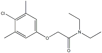 2-(4-chloro-3,5-dimethylphenoxy)-N,N-diethylacetamide Struktur