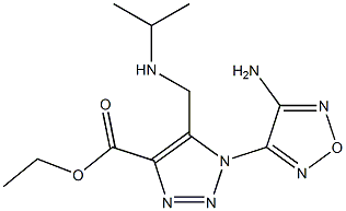 ethyl 1-(4-amino-1,2,5-oxadiazol-3-yl)-5-[(isopropylamino)methyl]-1H-1,2,3-triazole-4-carboxylate Struktur