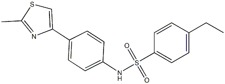 4-ethyl-N-[4-(2-methyl-1,3-thiazol-4-yl)phenyl]benzenesulfonamide Struktur