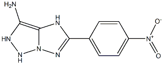 3-amino-5-{4-nitrophenyl}-2,4-dihydro-1H-[1,2,4]triazolo[1,5-c][1,2,3]triazole Struktur