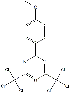 4-[4,6-bis(trichloromethyl)-1,2-dihydro-1,3,5-triazin-2-yl]phenyl methyl ether Struktur