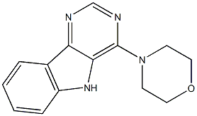 4-(4-morpholinyl)-5H-pyrimido[5,4-b]indole Struktur