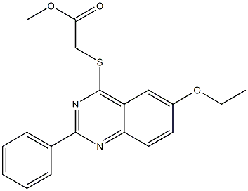 methyl {[6-(ethyloxy)-2-phenylquinazolin-4-yl]sulfanyl}acetate Struktur