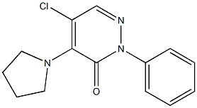 5-chloro-2-phenyl-4-(1-pyrrolidinyl)-3(2H)-pyridazinone Struktur