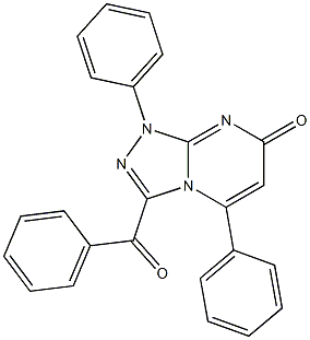 3-benzoyl-1,5-diphenyl[1,2,4]triazolo[4,3-a]pyrimidin-7(1H)-one Struktur