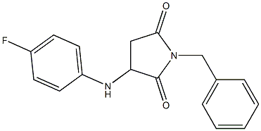 3-[(4-fluorophenyl)amino]-1-(phenylmethyl)pyrrolidine-2,5-dione Struktur