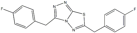 3,6-bis(4-fluorobenzyl)[1,2,4]triazolo[3,4-b][1,3,4]thiadiazole Struktur