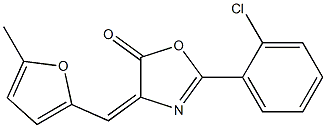 2-(2-chlorophenyl)-4-[(5-methyl-2-furyl)methylene]-1,3-oxazol-5(4H)-one Struktur