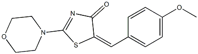 5-(4-methoxybenzylidene)-2-(4-morpholinyl)-1,3-thiazol-4(5H)-one Struktur