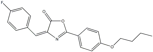 2-(4-butoxyphenyl)-4-(4-fluorobenzylidene)-1,3-oxazol-5(4H)-one Struktur