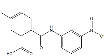 6-({3-nitroanilino}carbonyl)-3,4-dimethyl-3-cyclohexene-1-carboxylic acid Struktur